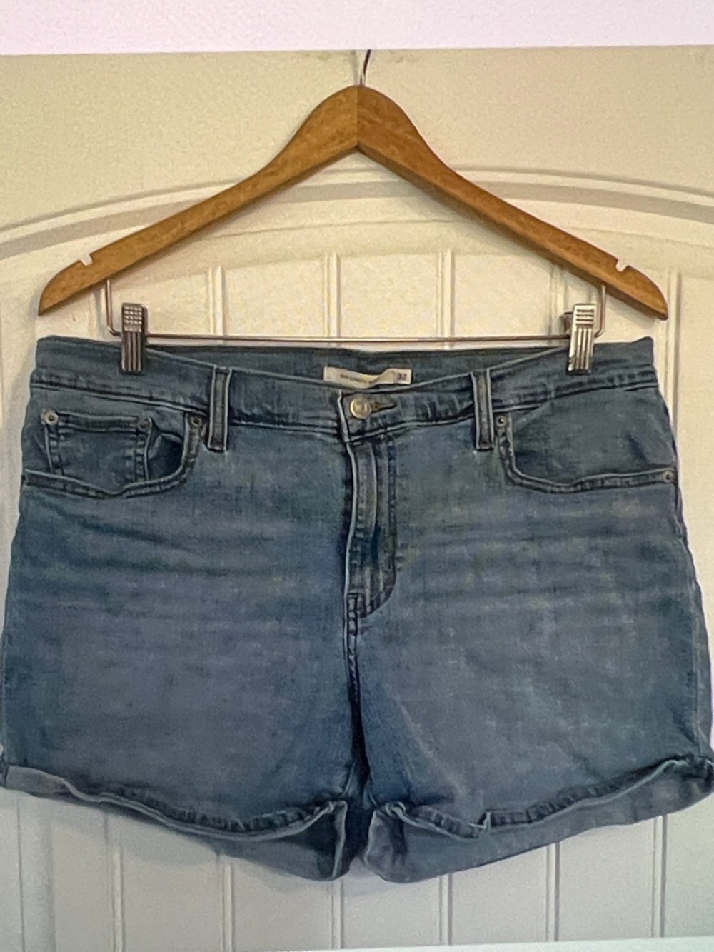Levis mid length Jean Shorts